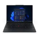 Lenovo ThinkPad E14 Gen 7 (Intel) laptop featuring Intel Core Ultra 7 255H processor, 16GB DDR5 RAM, 512GB NVMe SSD, model 21SX001TGR