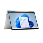HP Envy x360 14-es1013dx 2-in-1 laptop featuring Intel Core 5 120U processor, 8GB RAM, 512GB SSD, and touchscreen design