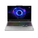 Lenovo LOQ 15IRX10 gaming laptop featuring Intel Core i7-13650HX processor, 16GB DDR5 RAM, 512GB SSD, NVIDIA GeForce RTX 5050 graphics, model 83JE00WCED