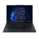 Lenovo ThinkPad E14 Gen 7 (Intel) laptop featuring Intel Core Ultra 7 255H processor, 16GB DDR5 RAM, 512GB NVMe SSD, model 21SX001TGR